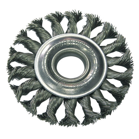 Perie sârmă împletită tip circular cu orificiu PROLINE 175 mm