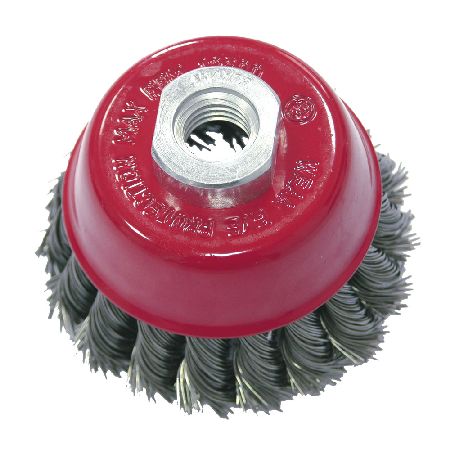 Perie sârmă împletită tip cupă cu filet PROLINE