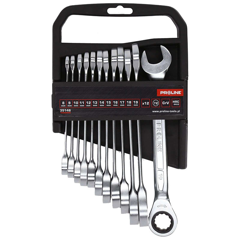Set chei combinate clichet CR-VA forjate 8-19 mm, 12 piese Proline 35146
