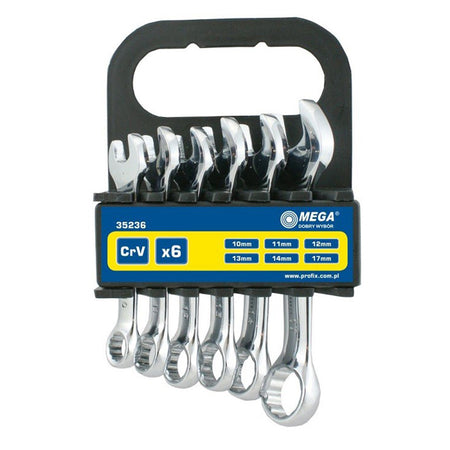 Set chei combinate scurte Cr-V 10-17 mm 6 piese MEGA 35236