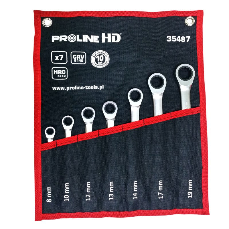 Set chei combinate cu clichet CR-VA HD 8-19 mm, 7 piese, PROLINE.HD 35487