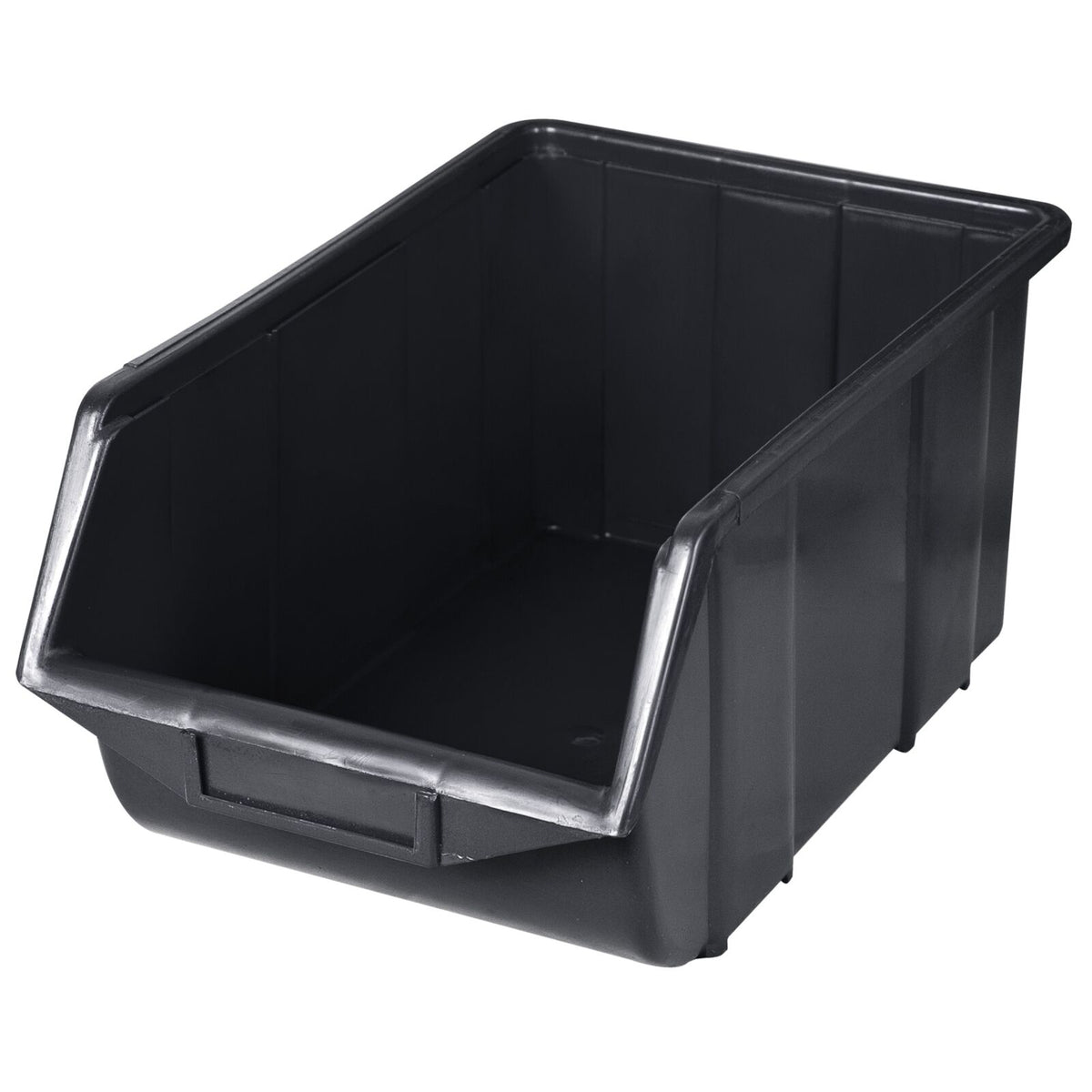 Cutie plastic de depozitare negru POLONIA cu cod public și mai multe dimensiuni