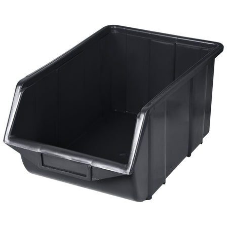 Cutie plastic de depozitare negru POLONIA cu cod public și mai multe dimensiuni