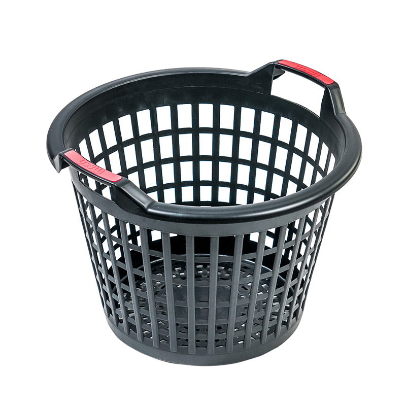 Coș plastic de depozitare și transport 25 l, 290 × 420 × 285 mm, manere colorate POLONIA 35576