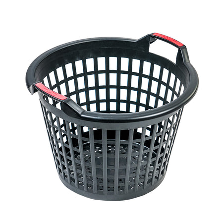 Coș plastic de depozitare și transport 25 l, 290 × 420 × 285 mm, manere colorate POLONIA 35576