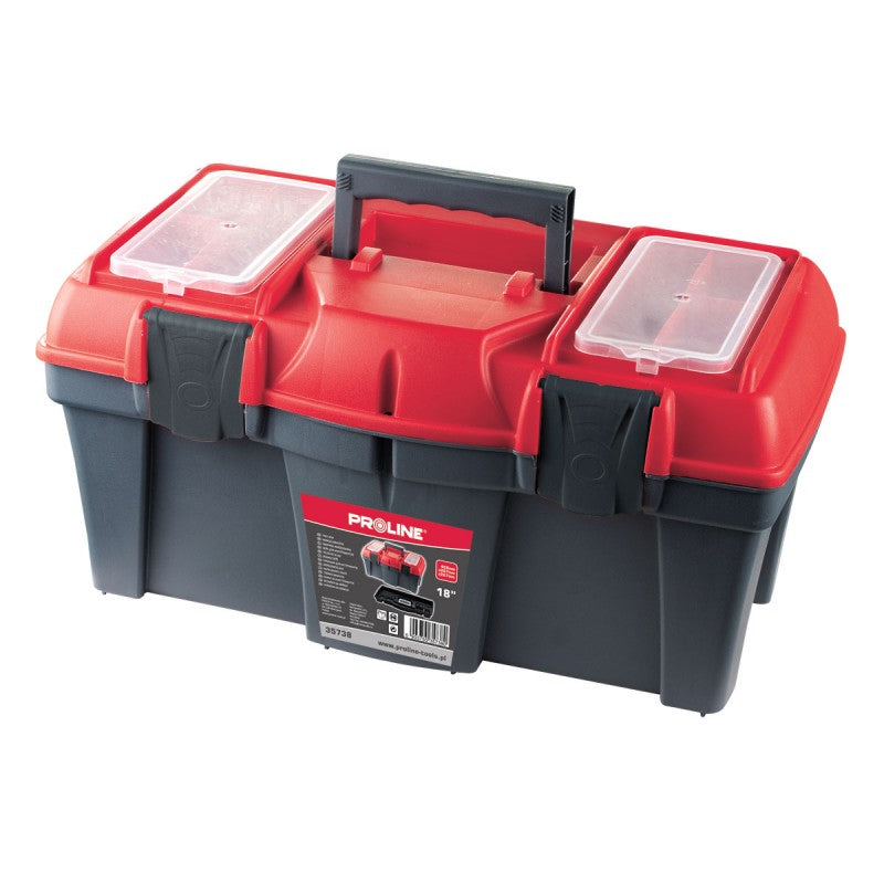 Cutie scule PROLINE cu închizător aluminiu și tavă detașabilă