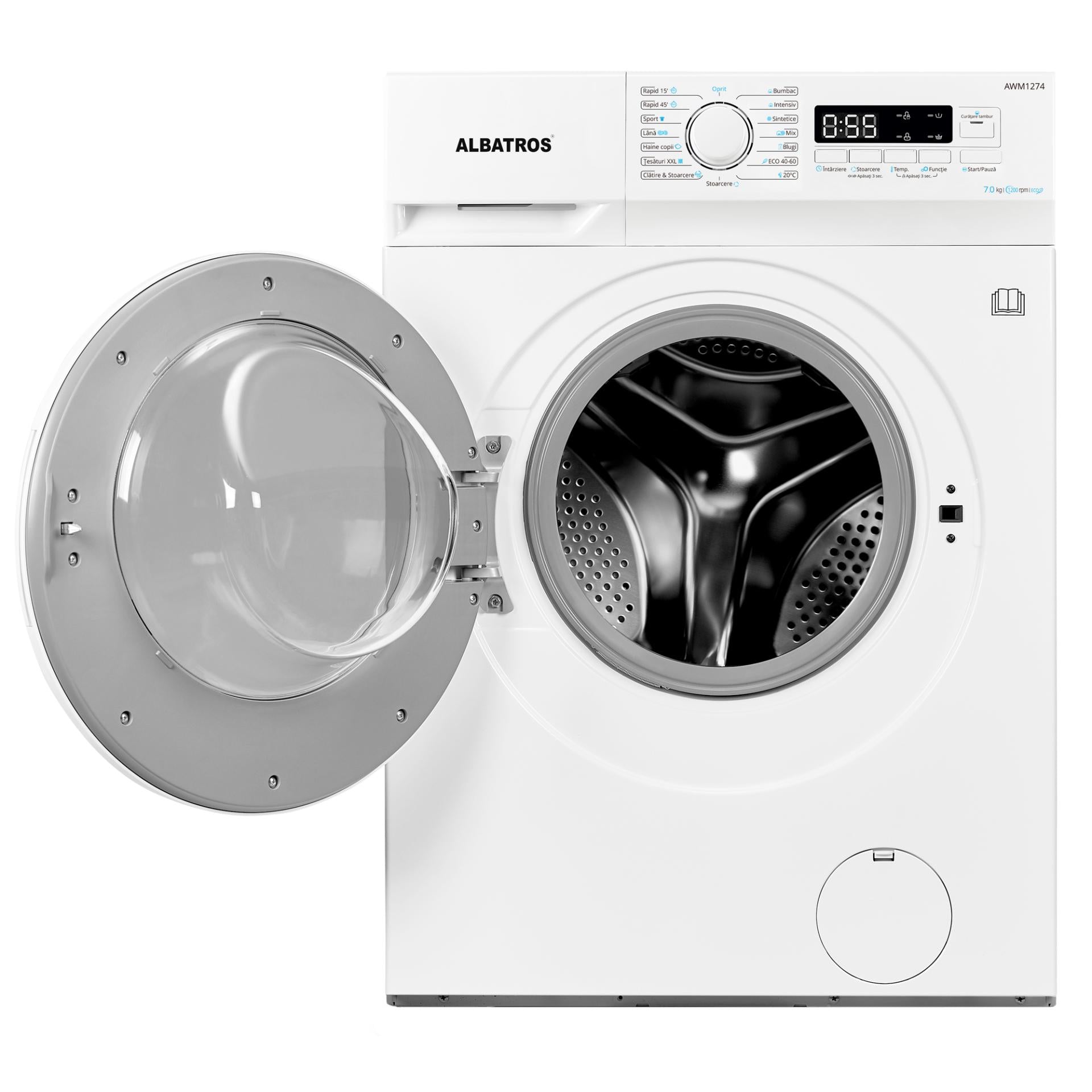 Masina De Spalat Rufe Albatros ,7 Kg Slim,  1200 Rotatii, Clasa D