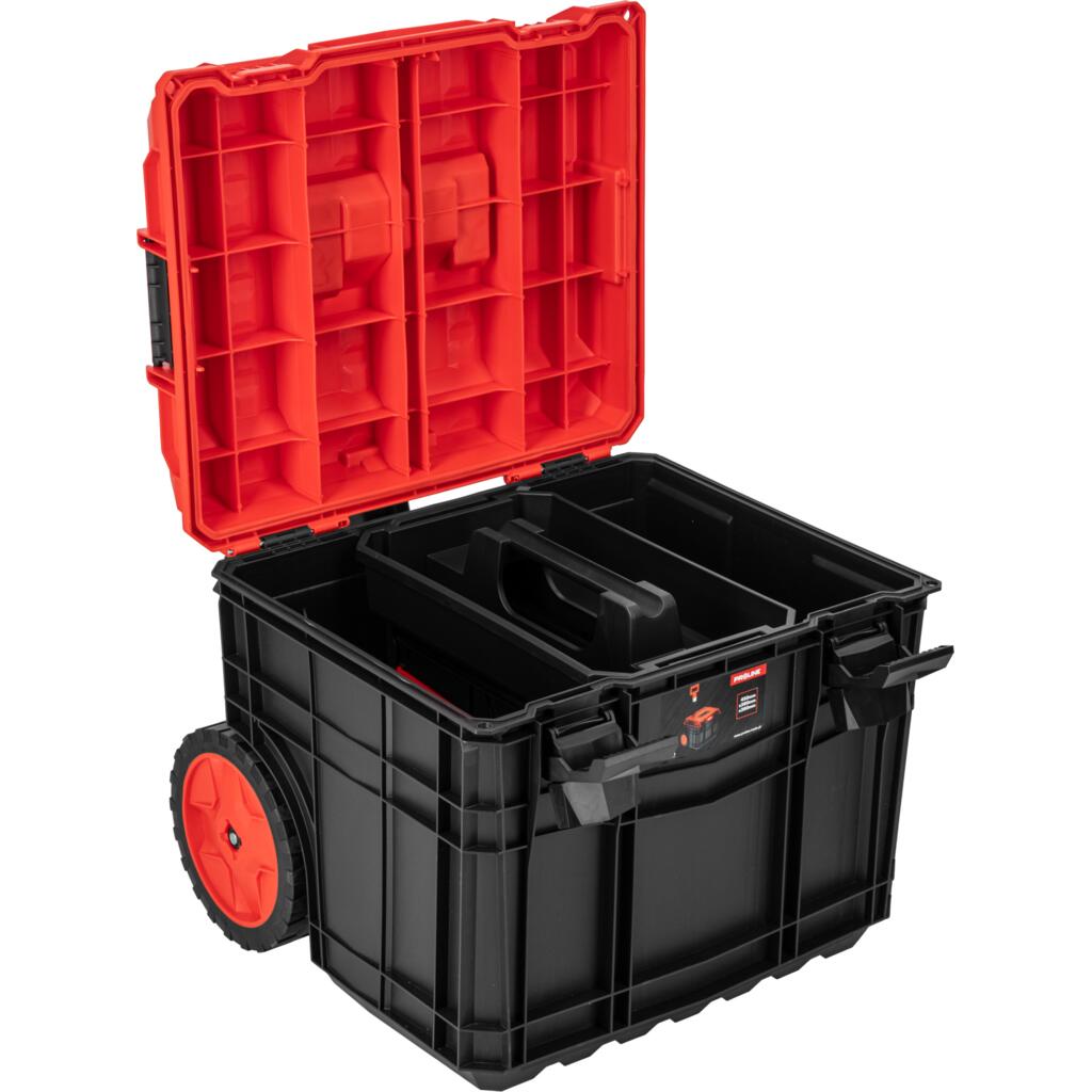 Component troler scule cu roți, cutie 450 × 380 × 380 mm, mâner telescopic PROLINE 35771