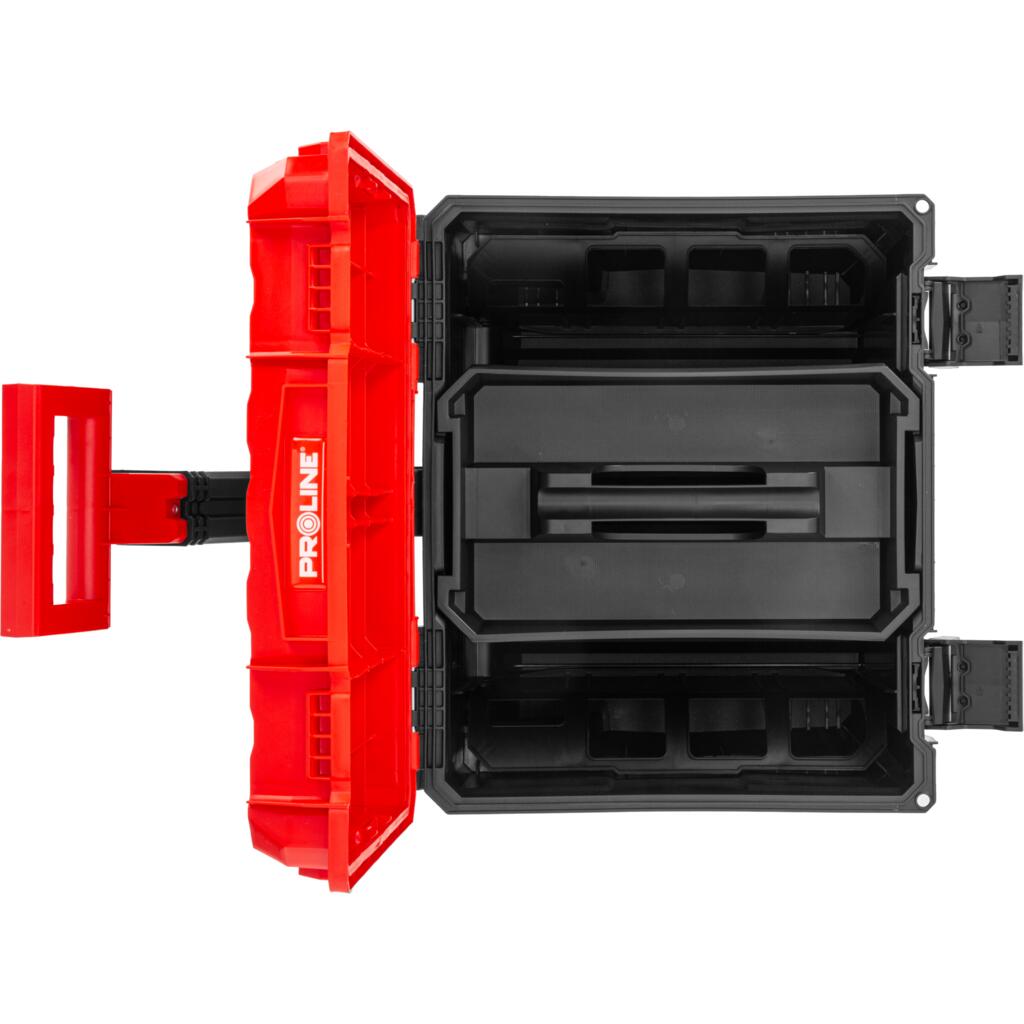 Component troler scule cu roți, cutie 450 × 380 × 380 mm, mâner telescopic PROLINE 35771