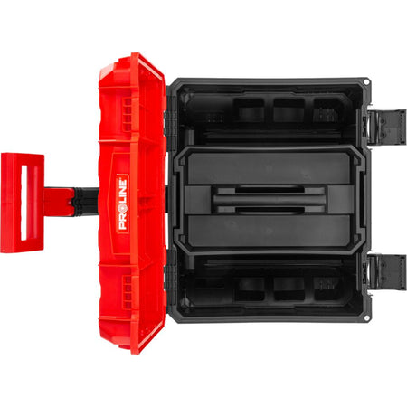 Component troler scule cu roți, cutie 450 × 380 × 380 mm, mâner telescopic PROLINE 35771