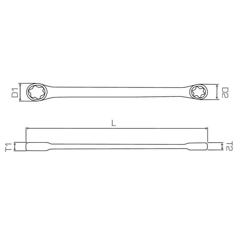 Cheie inelară Torx Cr-Va HD E6xE8 rezistentă la coroziune PROLINE.HD 36686