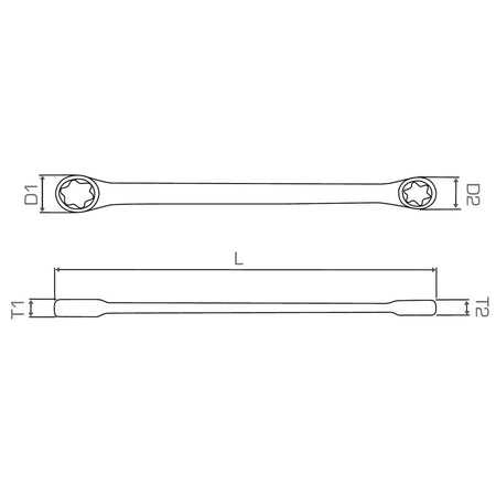 Cheie inelară Torx Cr-Va HD E6xE8 rezistentă la coroziune PROLINE.HD 36686