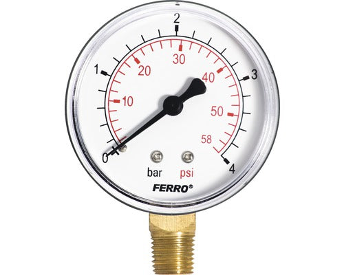 Manometru Radial 1/4x63mm 0/4bari M6304r F