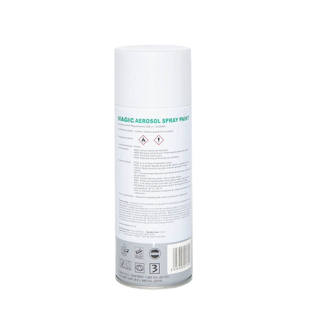 Vopsea Spray Alb Mat, 450ml
