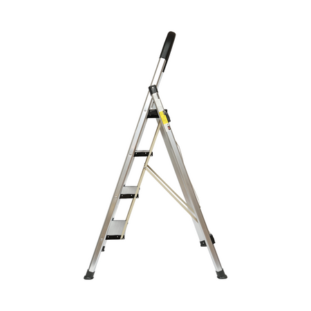 Scara Aluminiu Pliabila, 4 Trepte Antiderapante, Inaltime 143cm,150kg