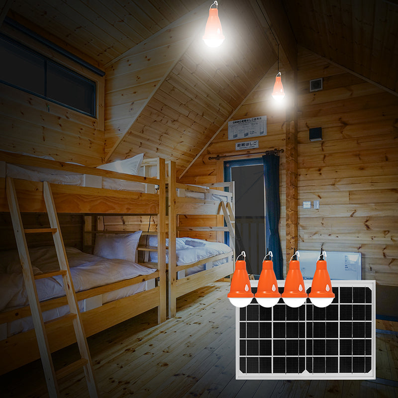 Becuri Led Cu Panou Solar 5v/10w 4 Becuri