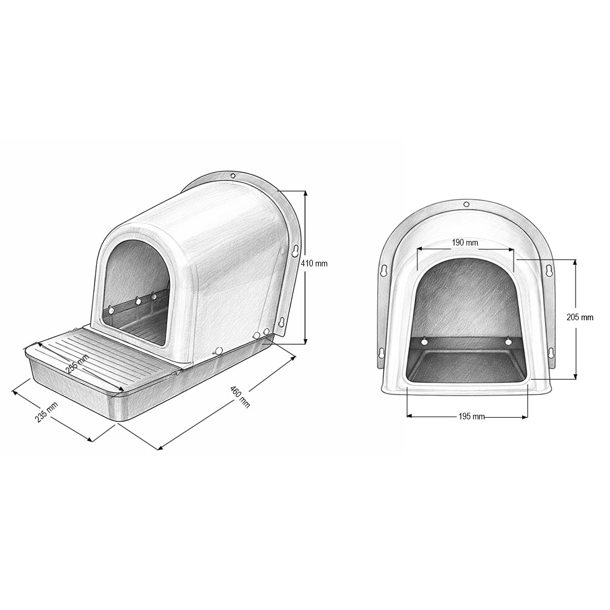 Cuibar găini ouătoare din plastic 460×235×410 mm DISUX12