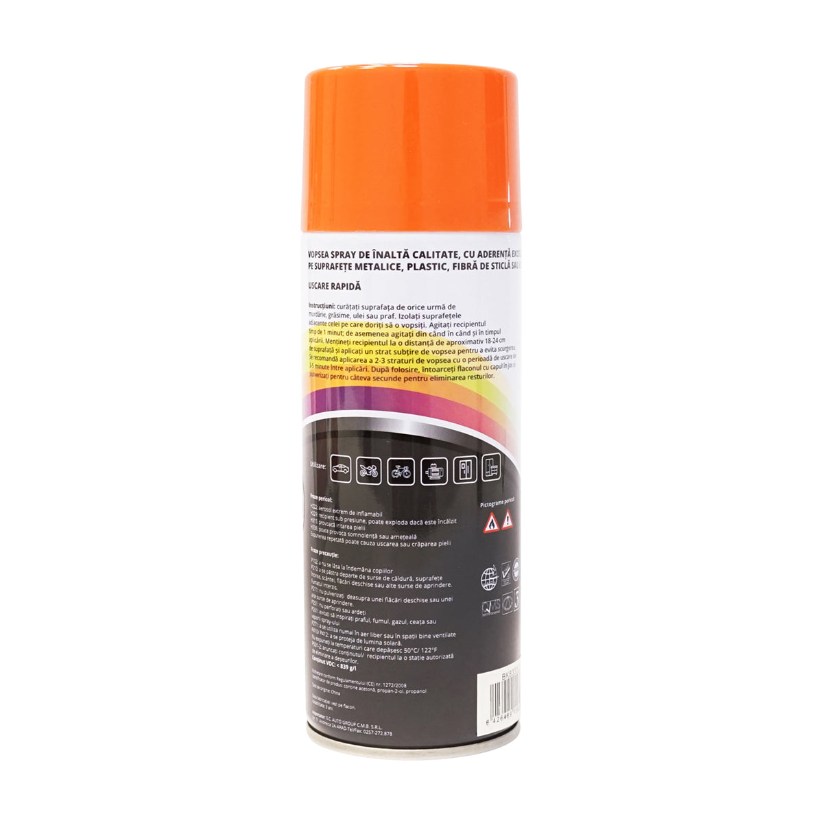 Spray Vopsea Auto Portocaliu Taf 450 Ml