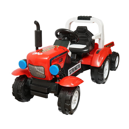 Tractor Electric Cu Remorca, Si Baterie Pentru Copii, Jucarie