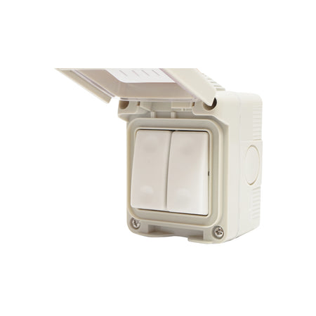 Intrerupator Dublu Aplicat, Pt Ip55, 10ax, 250v