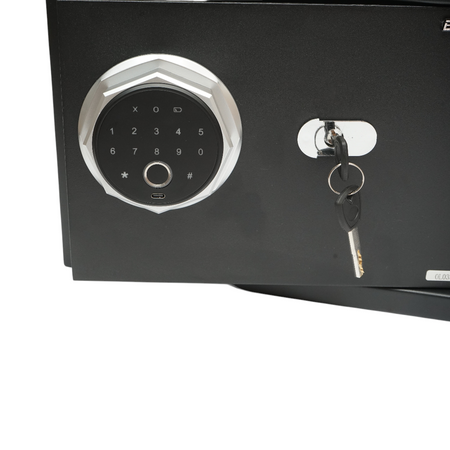 Seif Mobila Cu Amprenta,inchidere Electronica, 2 Chei 350x250x250mm