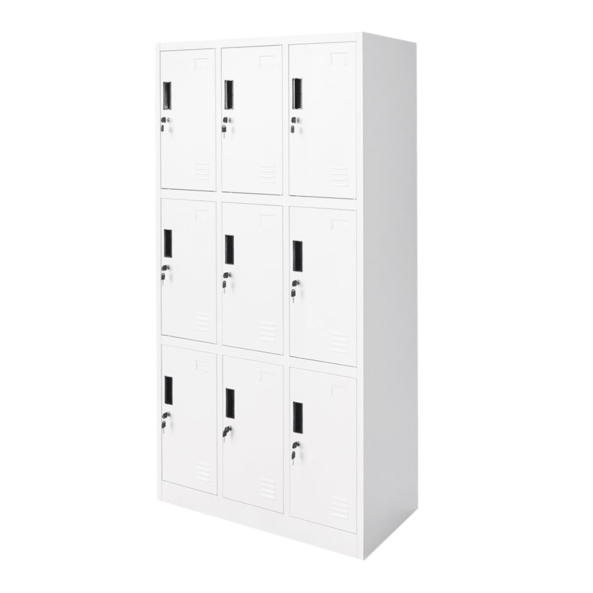 Dulap metalic tip vestiar cu 9 uși securizate 1800×900×450 mm gri Breckner Germany BK92945