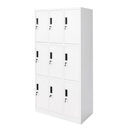 Dulap metalic tip vestiar cu 9 uși securizate 1800×900×450 mm gri Breckner Germany BK92945