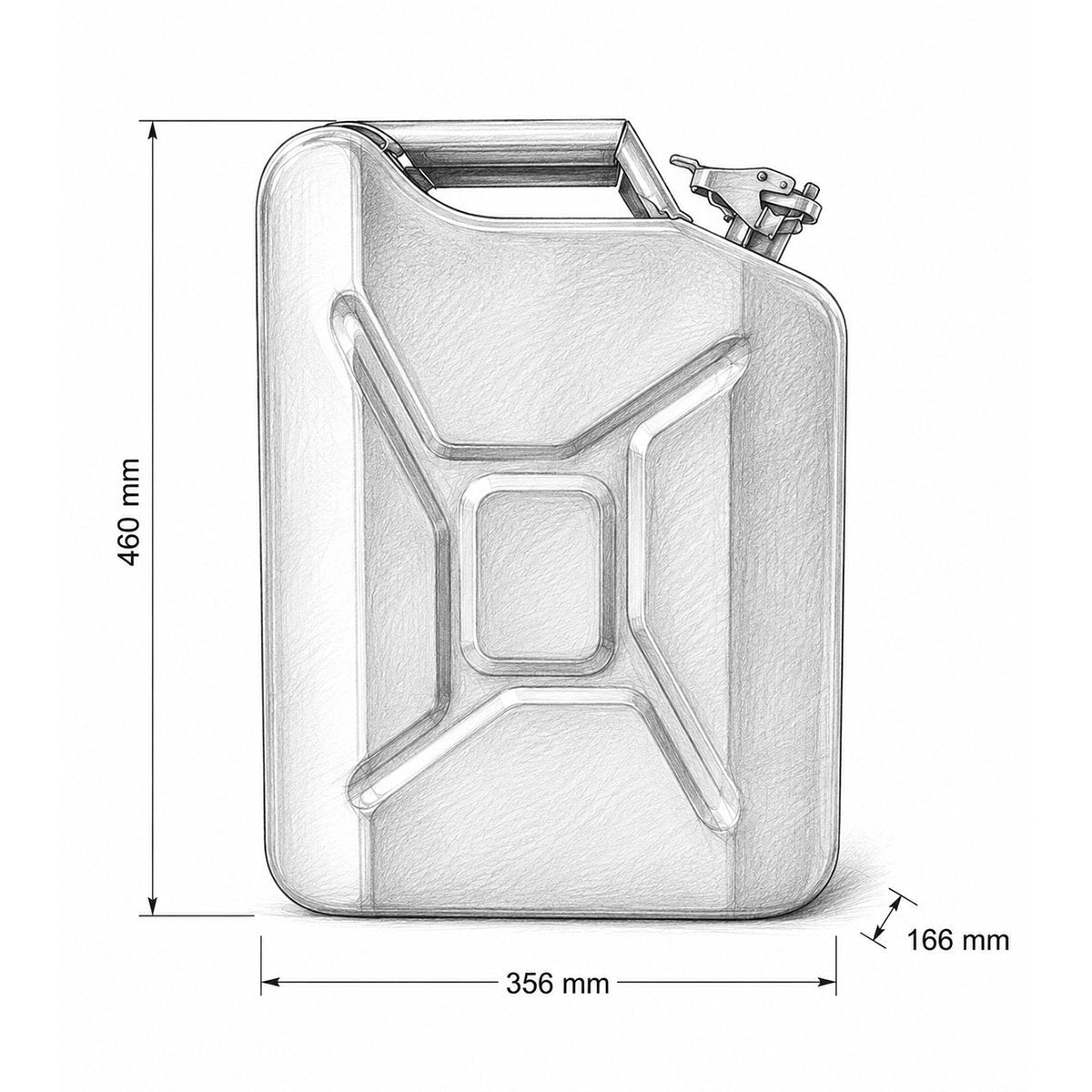 Canistră metalică de 20 L din oțel laminat la rece Breckner Germany BK88220