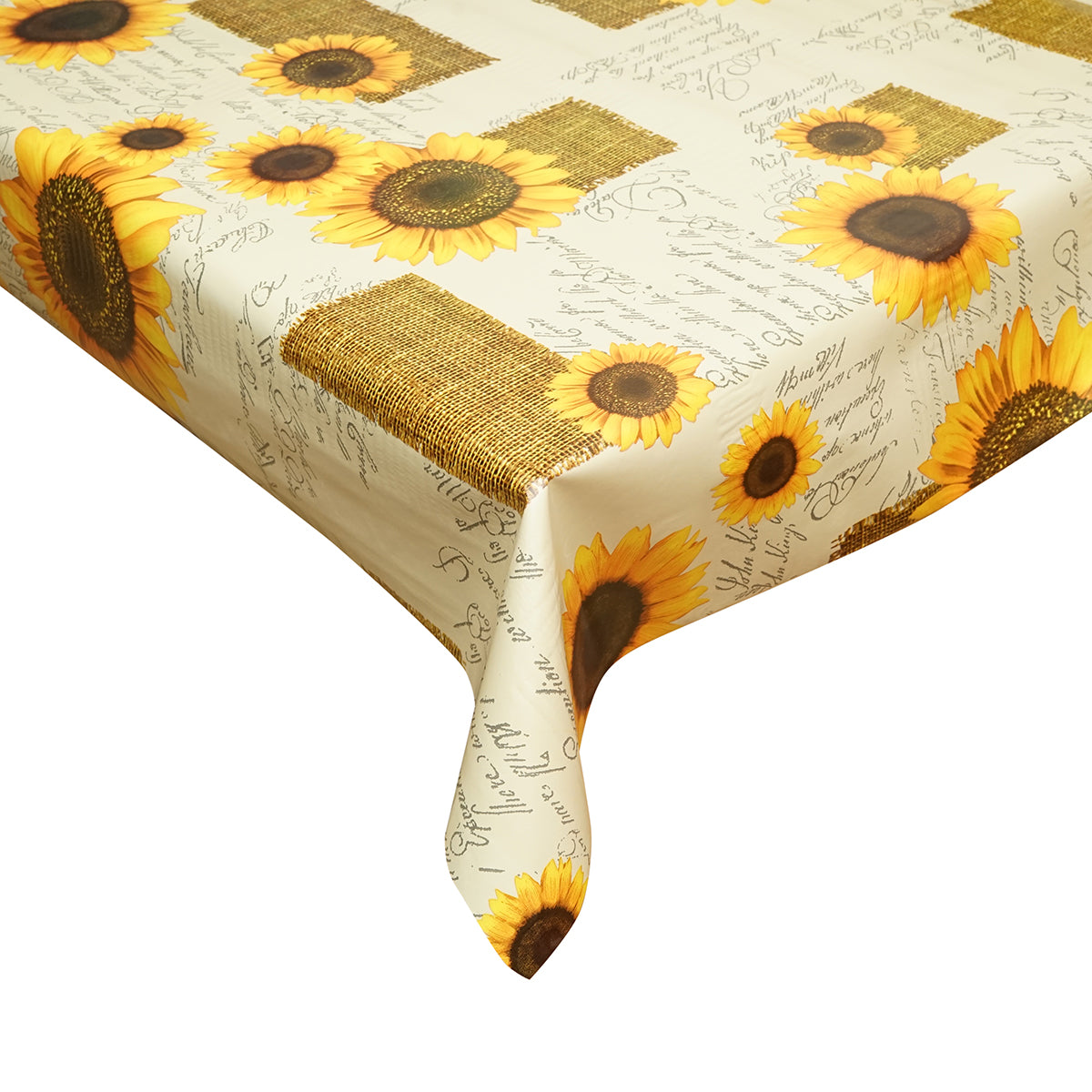 Fata De Masa Pvc 1.37x20m, Model Floarea Soarelui 45gr/mp