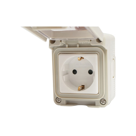 Priza Schuko Simpla Cu Impantare Si Protectie Ip 55, 16 A 250v
