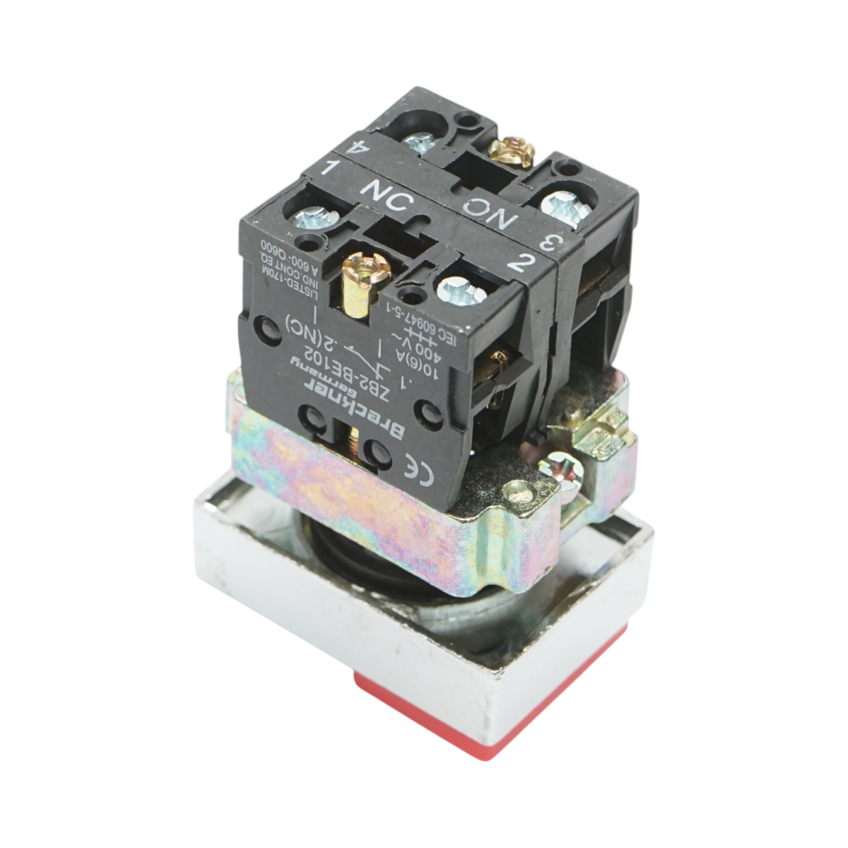 Buton comandă dublu convex 1NO+1NC, 400V 10A, IP40 Breckner Germany BK76450