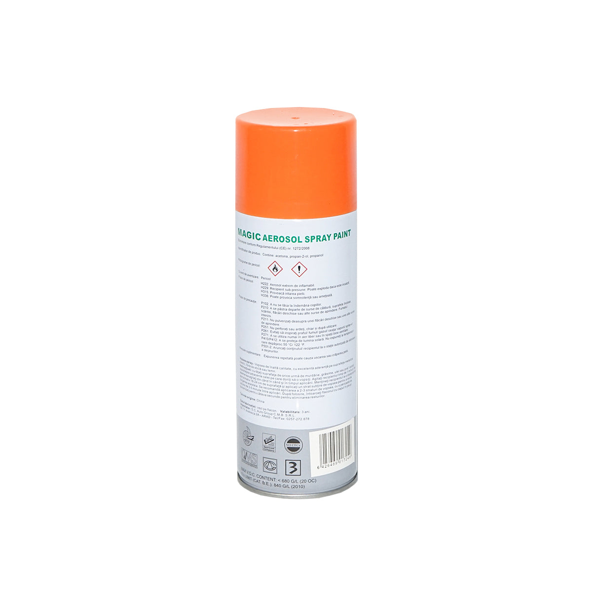 Vopsea Spray Portocaliu Fluorescent, 450ml
