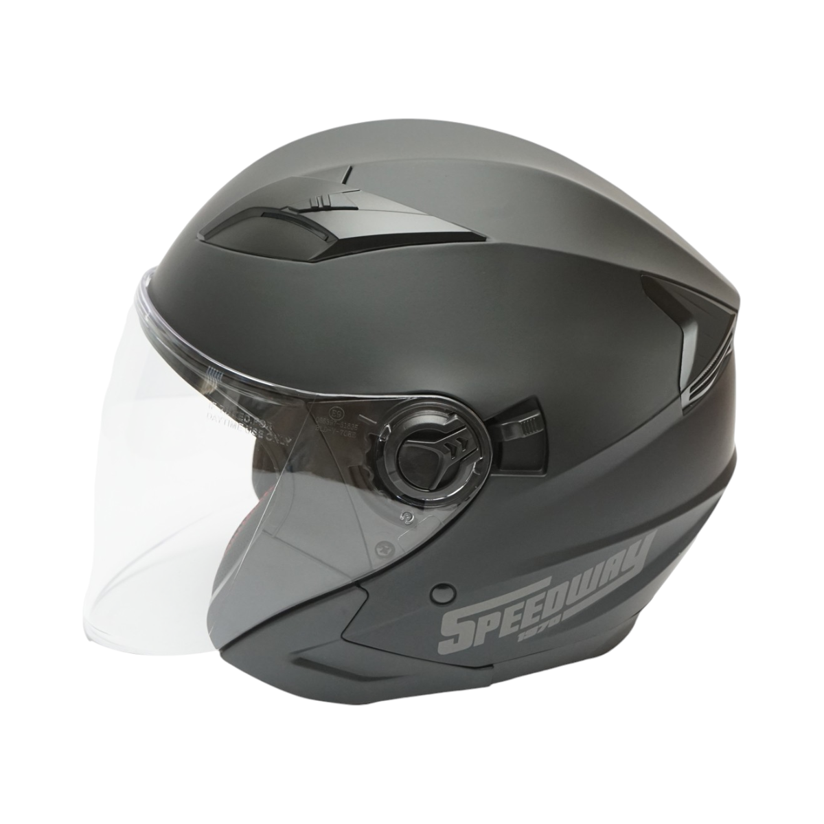 Casca moto tip jet alba, model urban cu viziera transparenta si ochelari de soare, marimea L