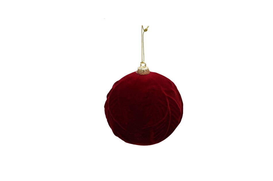 XMAS GLOB CATIFEA BORDO 10 CM DIN PLASTIC