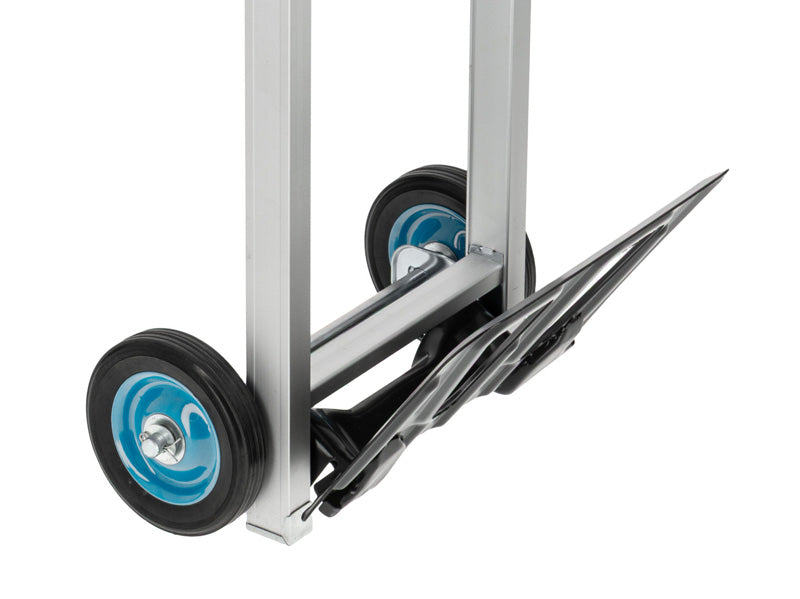 Cărucior transport pliabil cu mâner telescopic, 90 kg, structură aluminiu și oțel, roți EVA, MEGA 40096