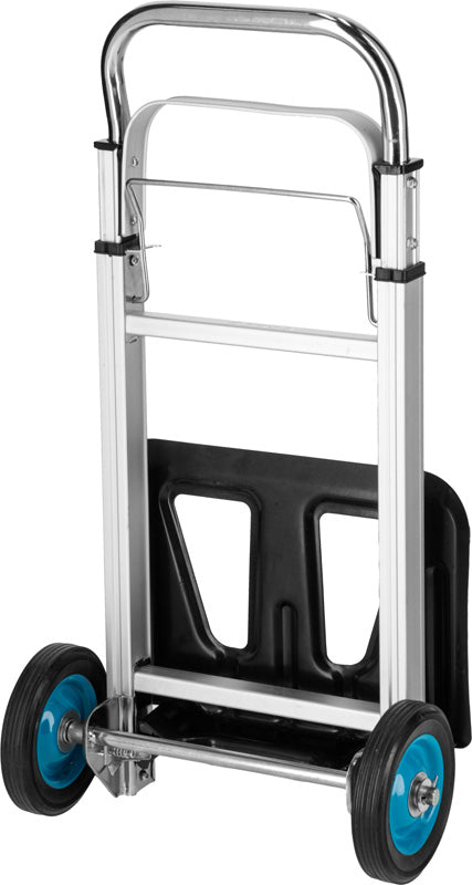 Cărucior transport pliabil cu mâner telescopic, 90 kg, structură aluminiu și oțel, roți EVA, MEGA 40096
