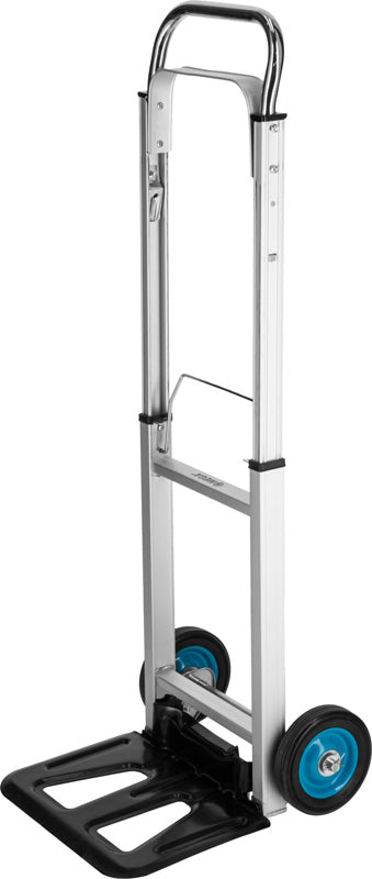 Cărucior transport pliabil cu mâner telescopic, 90 kg, structură aluminiu și oțel, roți EVA, MEGA 40096