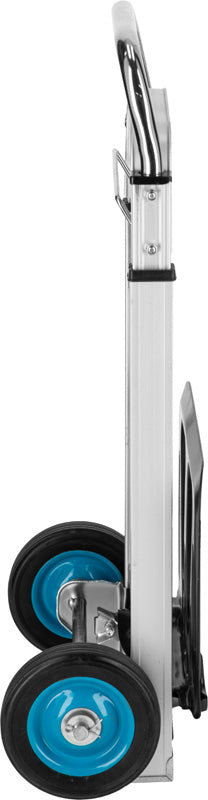 Cărucior transport pliabil cu mâner telescopic, 90 kg, structură aluminiu și oțel, roți EVA, MEGA 40096