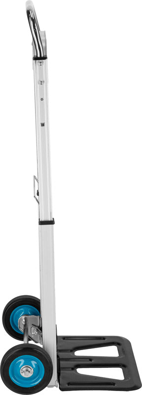 Cărucior transport pliabil cu mâner telescopic, 90 kg, structură aluminiu și oțel, roți EVA, MEGA 40096