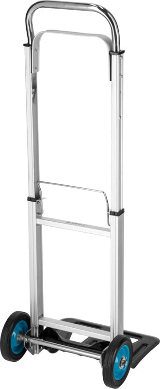 Cărucior transport pliabil cu mâner telescopic, 90 kg, structură aluminiu și oțel, roți EVA, MEGA 40096