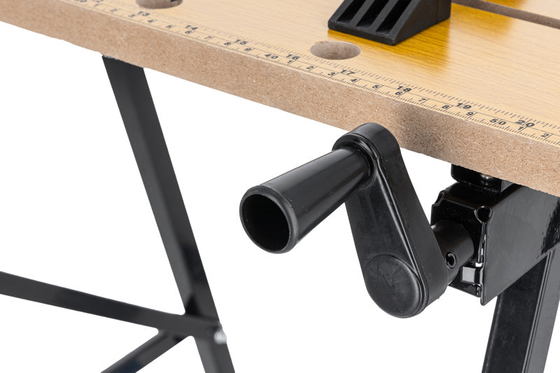 Banc de lucru pliabil profesional cu două menghine, reglare 31 cm, MDF 1,8 cm, 100 kg MEGA 40097
