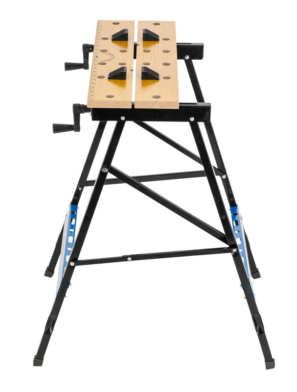 Banc de lucru pliabil profesional cu două menghine, reglare 31 cm, MDF 1,8 cm, 100 kg MEGA 40097