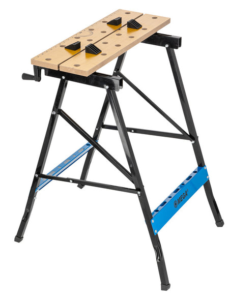 Banc de lucru pliabil profesional cu două menghine, reglare 31 cm, MDF 1,8 cm, 100 kg MEGA 40097