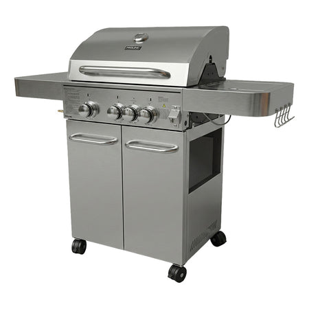 Grill gaz inoxidabil 3+1 arzătoare, 13,65 kW, grătar fontă, termometru integrat, PROLINE 40213