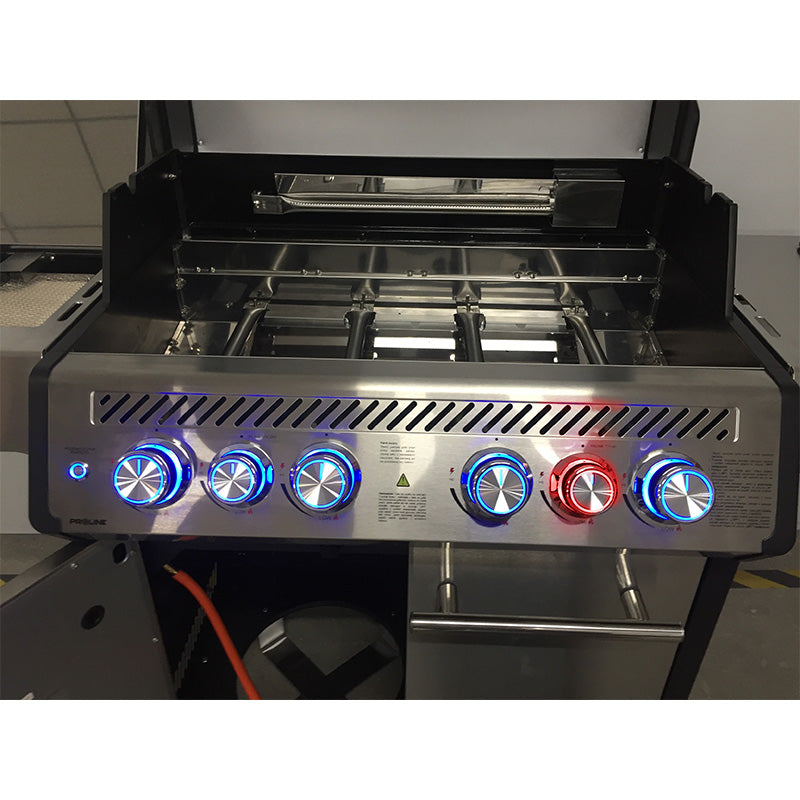 Grill gaz premium cu 6 arzătoare, rotisor, LED, 22,5 kW PROLINE 40215