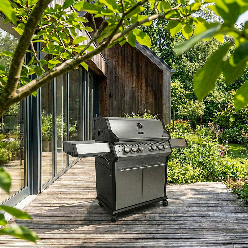 Grill gaz premium cu 6 arzătoare, rotisor, LED, 22,5 kW PROLINE 40215