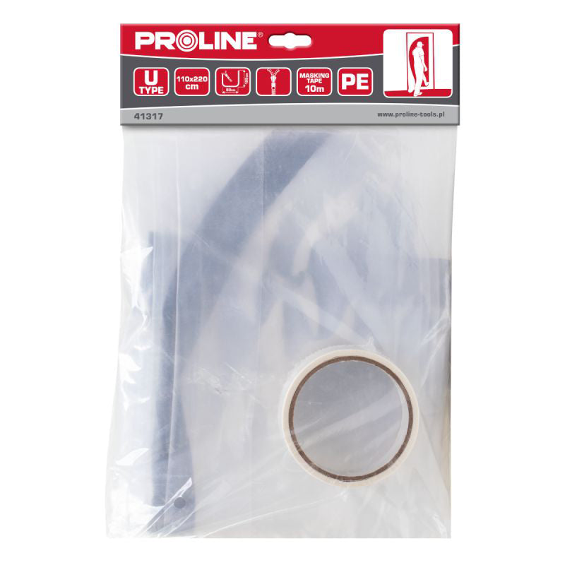 Folie cortină ușă cu fermoar PROLINE, 1100×2200 mm