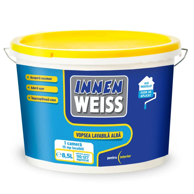 Vopsea Lavabila Mat Alba Innenweiss Forte, Antimucegai,interior 2.5l