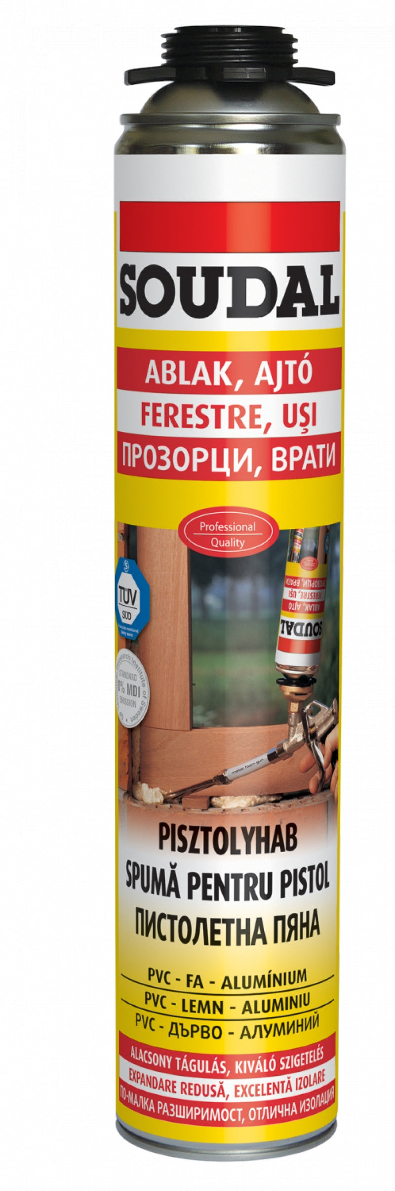 Spuma Soudal Pistol  Galben 750 Ml