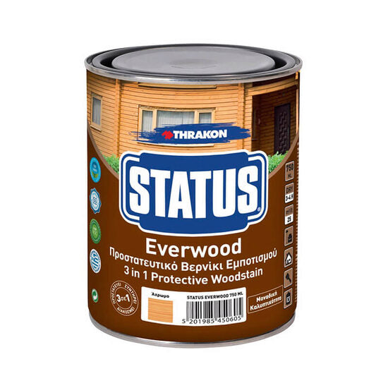 Lac Impregnare Lemn, Status Everwood, 209 Teak 0,75l
